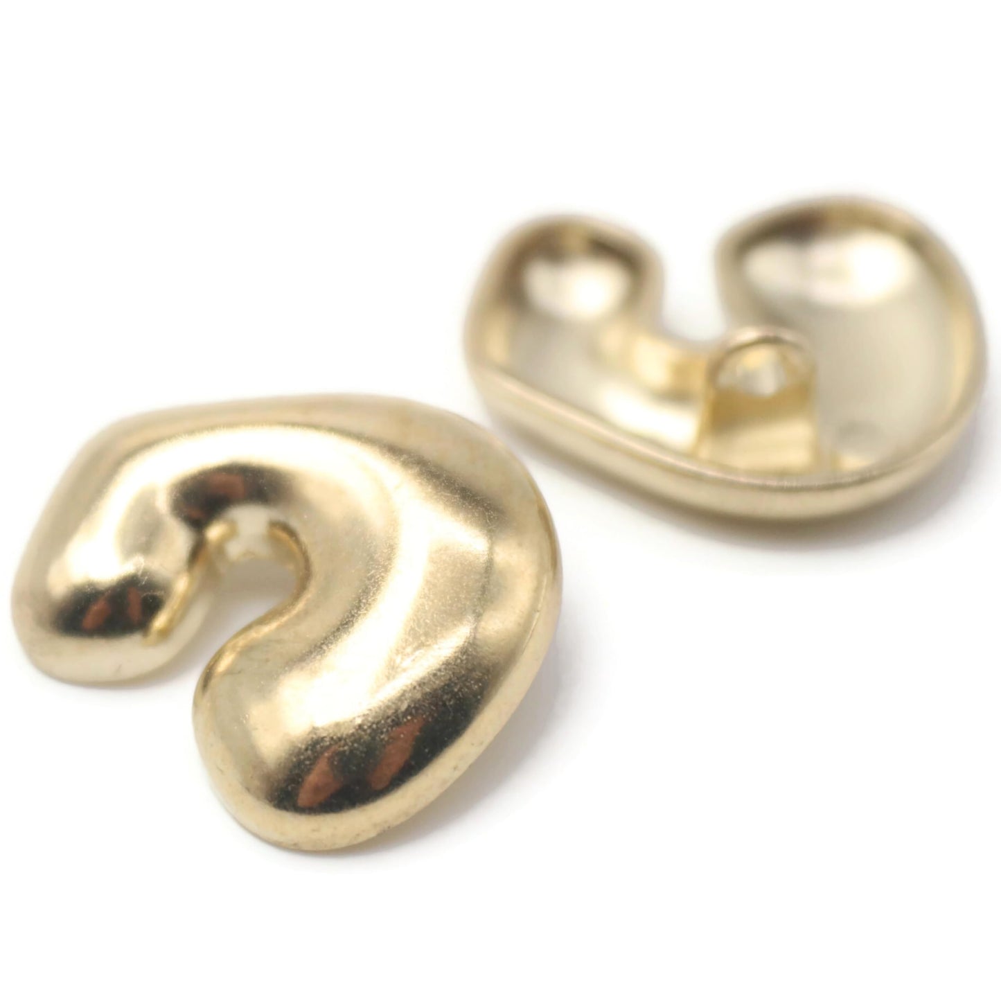 Gold Metal Shank Buttons - 12 Pcs - 4 Size Options - Twinkle Oval Irregular Metal Shank Buttons Gold for Men Women Blazer Coat Uniform Shirt Suit and Jacket Sewing Craft DIY EM0603