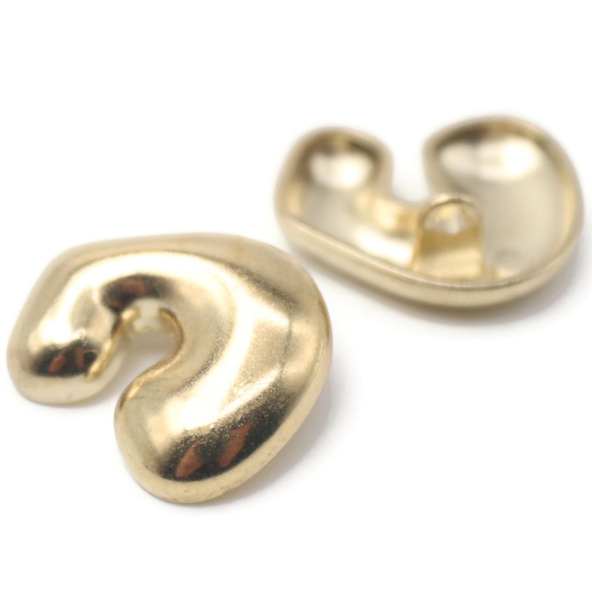 Gold Metal Shank Buttons - 12 Pcs - 4 Size Options - Twinkle Oval Irregular Metal Shank Buttons Gold for Men Women Blazer Coat Uniform Shirt Suit and Jacket Sewing Craft DIY EM0603