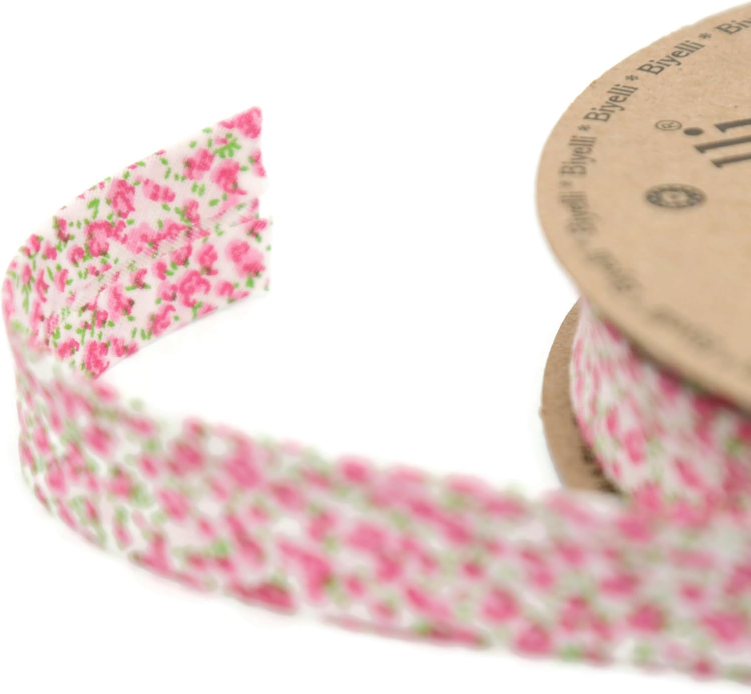 Cotton Fold Bias Binding Tape - 3/4 Inches (20mm) Wide - 27 Yards - Floral Single Fold Cotton Fold Bias Binding Tape for Sewing Clothing DIY Pink A2