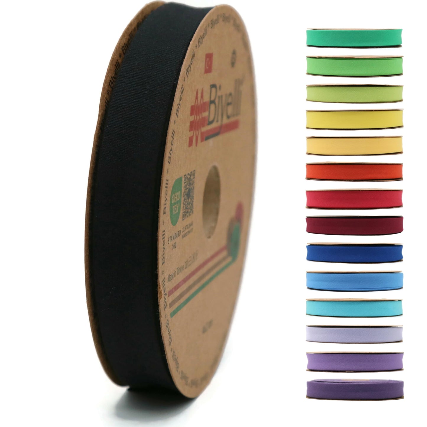 Cotton Fold Bias Tape - 3/4 Inches (20mm) Wide - 27 Yards - 65+ Colors - Single Fold Cotton Fold Bias Binding Tape for Sewing Clothing DIY (17. Carnation) D17