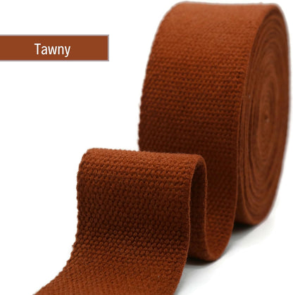 Cotton Webbing 2" & 1.5'' & 1" - 5 Yards - 50+ Colors -%100 Natural Cotton - Turkish Woven - Heavy Duty1 Inch 1.5 Inch 2 Inch Canvas Webbing for Sewing Straps Bags Climbing Indoors Craft DIY 11475…