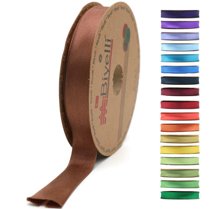 Fold Satin Bias Tape - 99+ Colors - 3/4 Inches Wide - 27 Yards - Fold Satin Binding Bias Ribbon Fabric Piping Bias Binding Tape for Sewing Clothing Navy Blue DIY BYS20