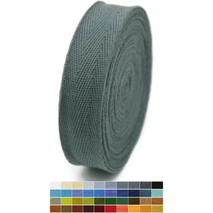 100% Natural Cotton Herringbone Bias Binding Tape - 10 Yards - 50+ Colors - 1", "1.5", "2 Inch - Dark Blue