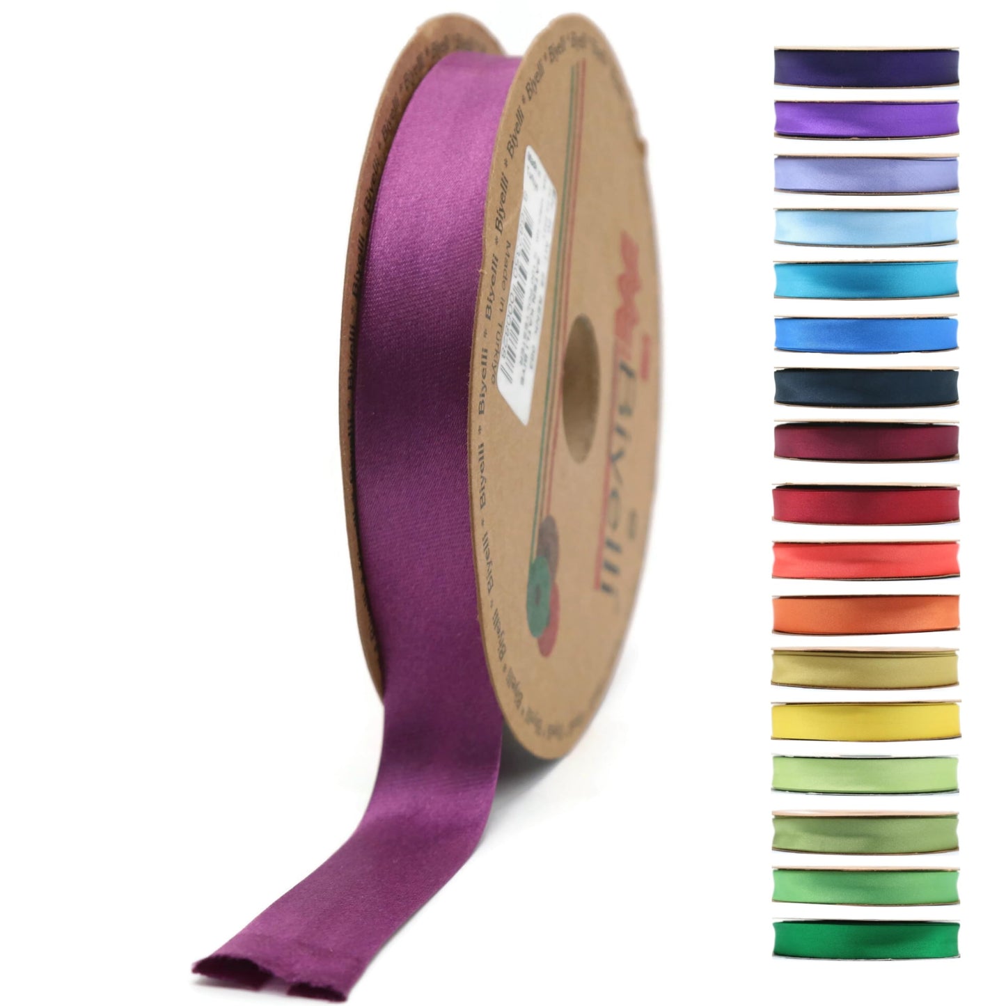 Fold Satin Bias Tape - 99+ Colors - 3/4 Inches Wide - 27 Yards - Fold Satin Binding Bias Ribbon Fabric Piping Bias Binding Tape for Sewing Clothing DIY (11. Baby Blue) BYS04