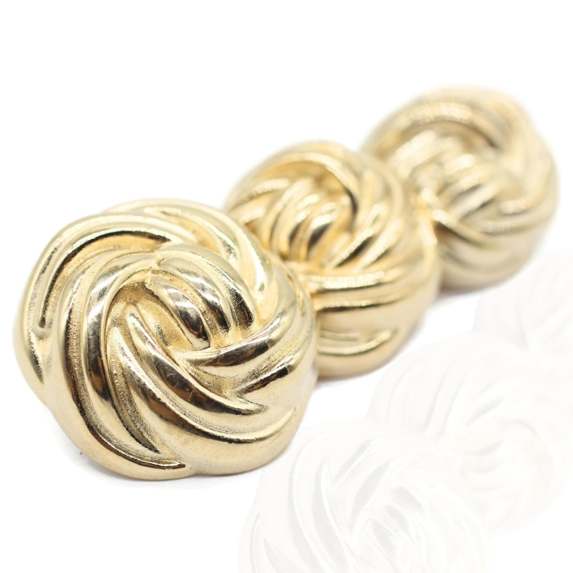 Floral Silver Metal Shank Buttons - 12 Pcs - 3 Size Options - Luxury Floral Round Wave Metal Shank Buttons for Men Women Blazer Coat Uniform Shirt Suit and Jacket Sewing Craft DIY FLR9323