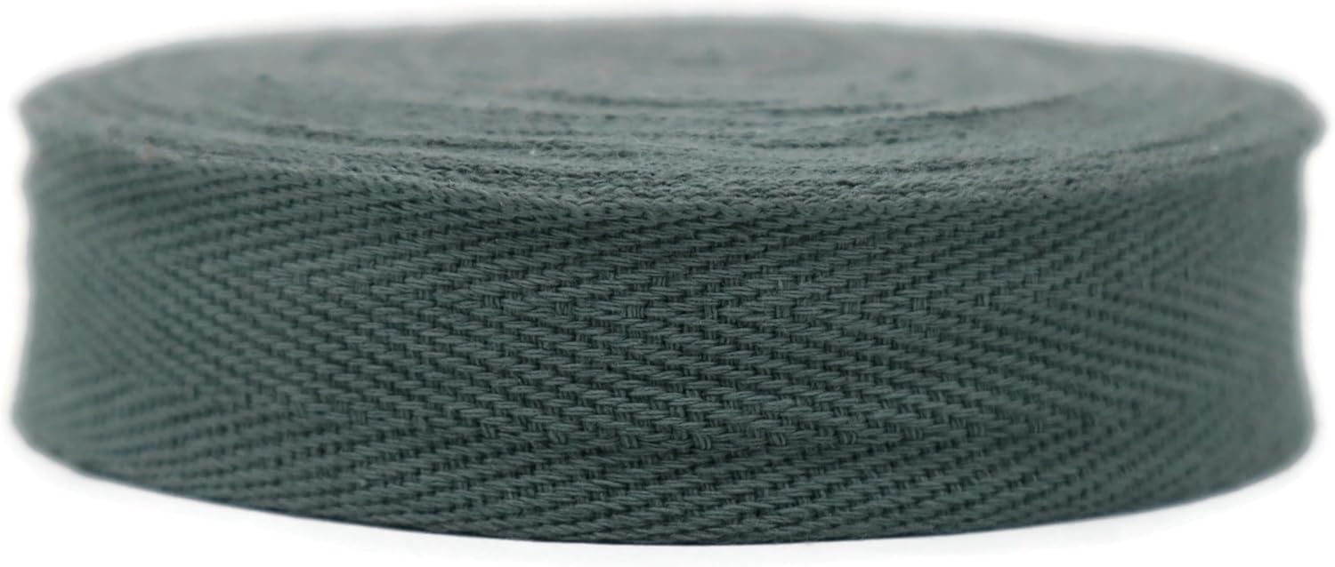 1" & 1.18" & 1.5'' & 2" Cotton Twill Tape - 10 Yards - 50+ Colors -%100 Natural Cotton 1 Inch 1.5 Inch 2 Inch Herringbone Bias Binding Cotton Tape Trim for Sewing Wrapping Craft DIY 10542 (Oslo Gray)…