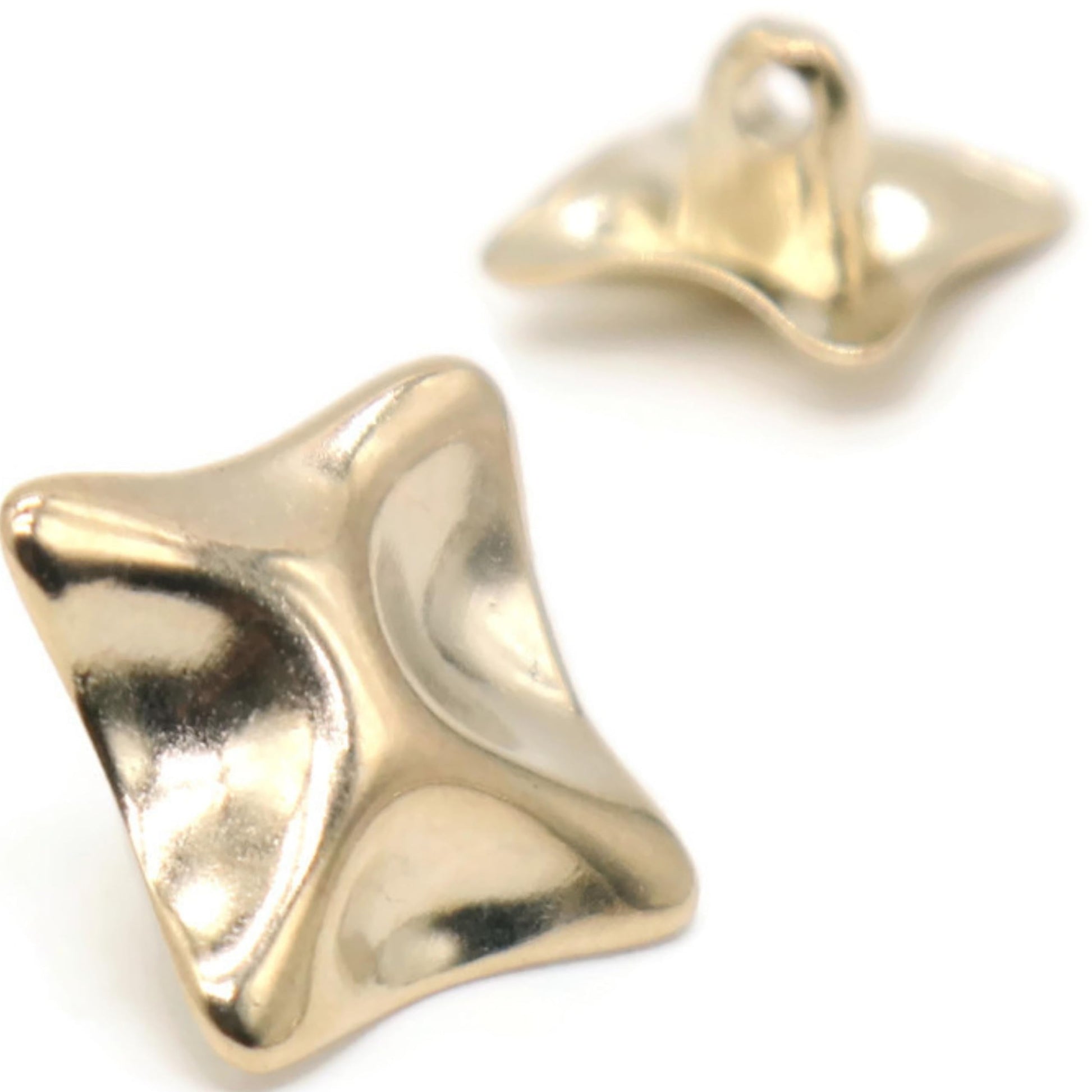 Silver Metal Shank Buttons - 12 Pcs - Wavy Irregular Metal Shank Buttons Large for Men Women Blazer Coat Uniform Shirt Suit and Jacket Sewing Craft DIY EM15901