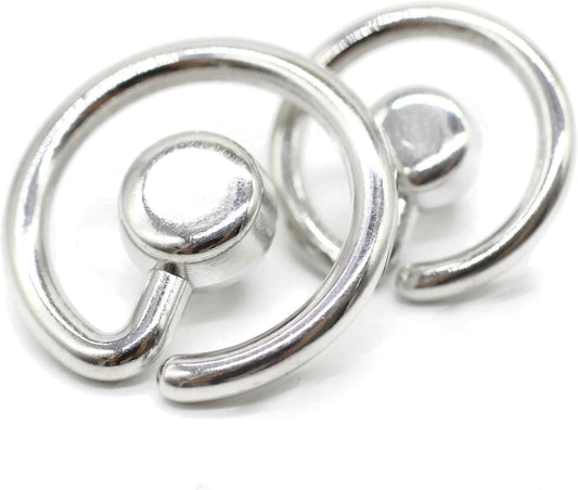 Silver Metal Shank Buttons - 12 Pcs - 2 Size Options - Luxury Flat Round Wave Metal Shank Buttons for Men Women Blazer Coat Uniform Shirt Suit and Jacket Sewing Craft DIY N8902