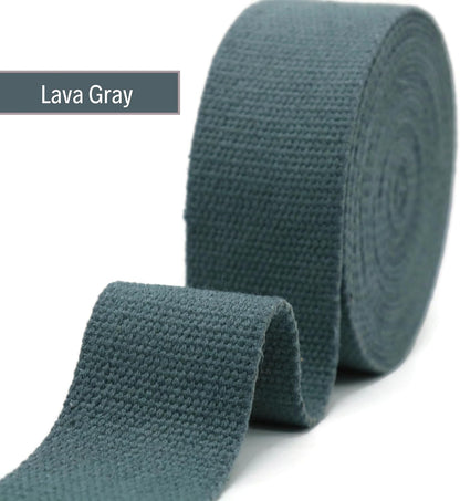 2" & 1.5'' & 1" Cotton Webbing - 5 Yards - 50+ Colors -%100 Natural Cotton - Turkish Woven - Heavy Duty 1 Inch 1.5 Inch 2 Inch Canvas Webbing for Sewing Straps Bags Climbing Indoors Craft DIY 11555…