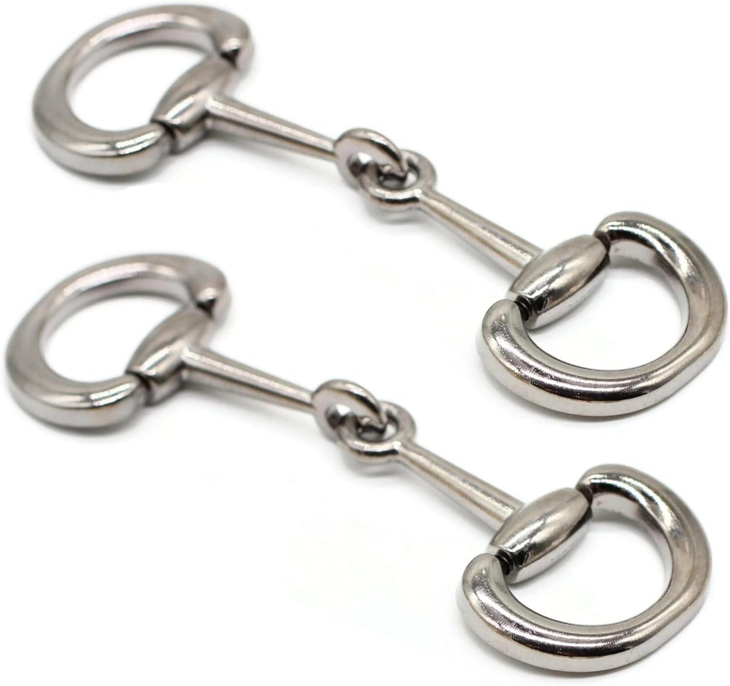 3.4 Inch (85mm) Black Zinc Alloy Metal Shoe Buckle - 2 Pcs - Vintage, Western Style