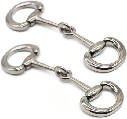 3.4 Inch (85mm) Black Zinc Alloy Metal Shoe Buckle - 2 Pcs - Vintage, Western Style