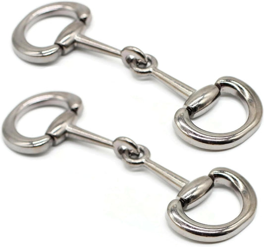 3.4 Inch (85mm) Black Zinc Alloy Metal Shoe Buckle - 2 Pcs - Vintage, Western Style