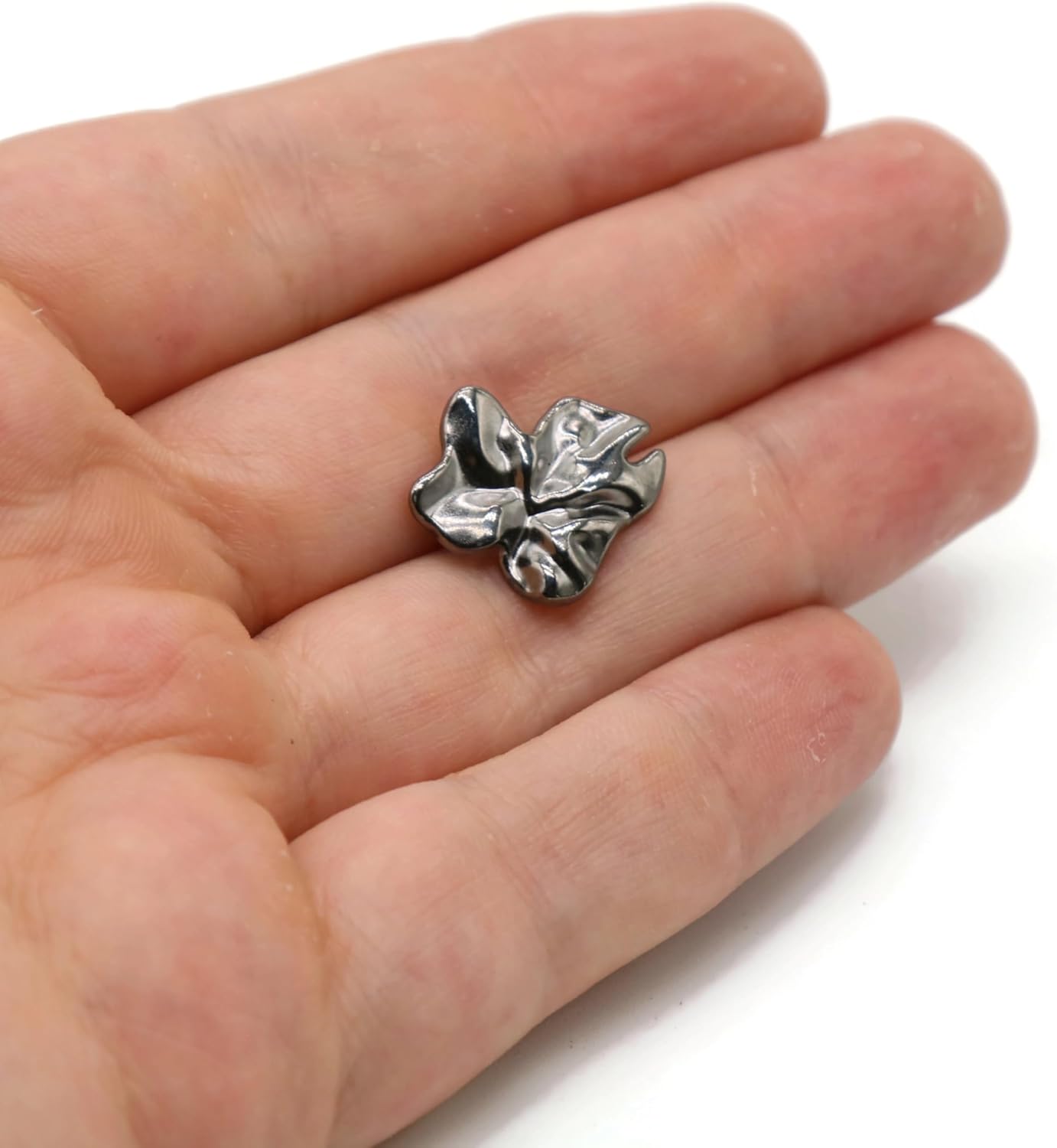 Wrinkle Black Metal Shank Buttons - 12 Pcs - 3 Size Options - Luxury Wave Wrinkle Irregular Wave Metal Shank Buttons for Men Women Blazer Coat Uniform Shirt Suit and Jacket Sewing Craft DIY E0903