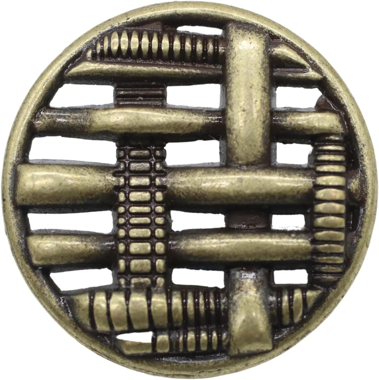 Bronze Metal Shank Buttons - 12 Pcs - 3 Size Options - Weave Round Metal Shank Buttons for Men Women Blazer Coat Uniform Shirt Suit and Jacket Sewing Craft DIY N17103