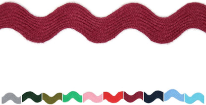 Cotton RIC Rac Trim - 3/4 Inch - 27 Yards - Wave Bending Fringe Trim Cotton Lace Ribbon RIC Rac Trim for Sewing Clothes Gift Wrapping Home Party Decoration CTR0207