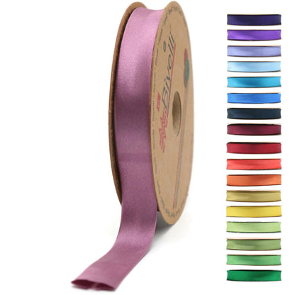 Fold Satin Bias Tape - 99+ Colors - 3/4 Inches Wide - 27 Yards - Fold Satin Binding Bias Ribbon Fabric Piping Bias Binding Tape for Sewing Clothing DIY (83. Dark Violet) BYS83