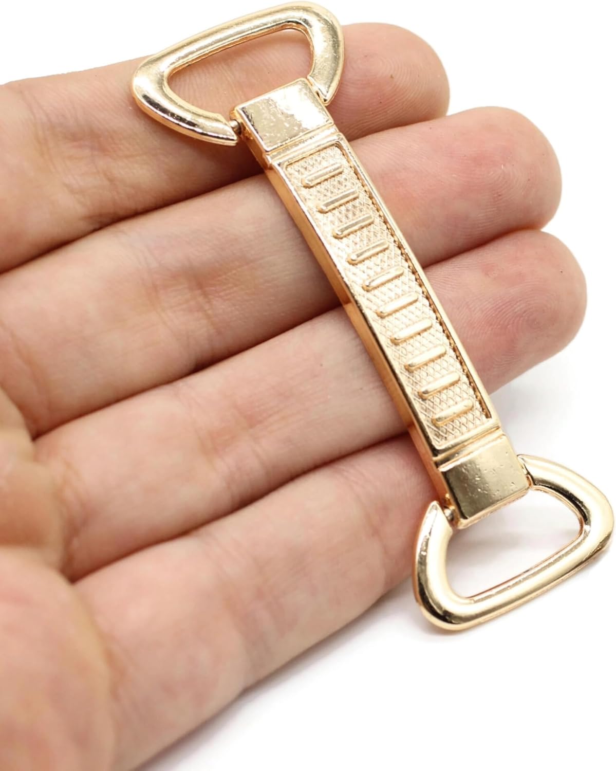 Metal Shoe Buckle - 2.8 Inch (72mm) - 2 Pcs - Gold Metal Shoe Buckle Shoelace Clips Metal Hinged Equestrian Buckles For Craft & Sewing Project BG2202