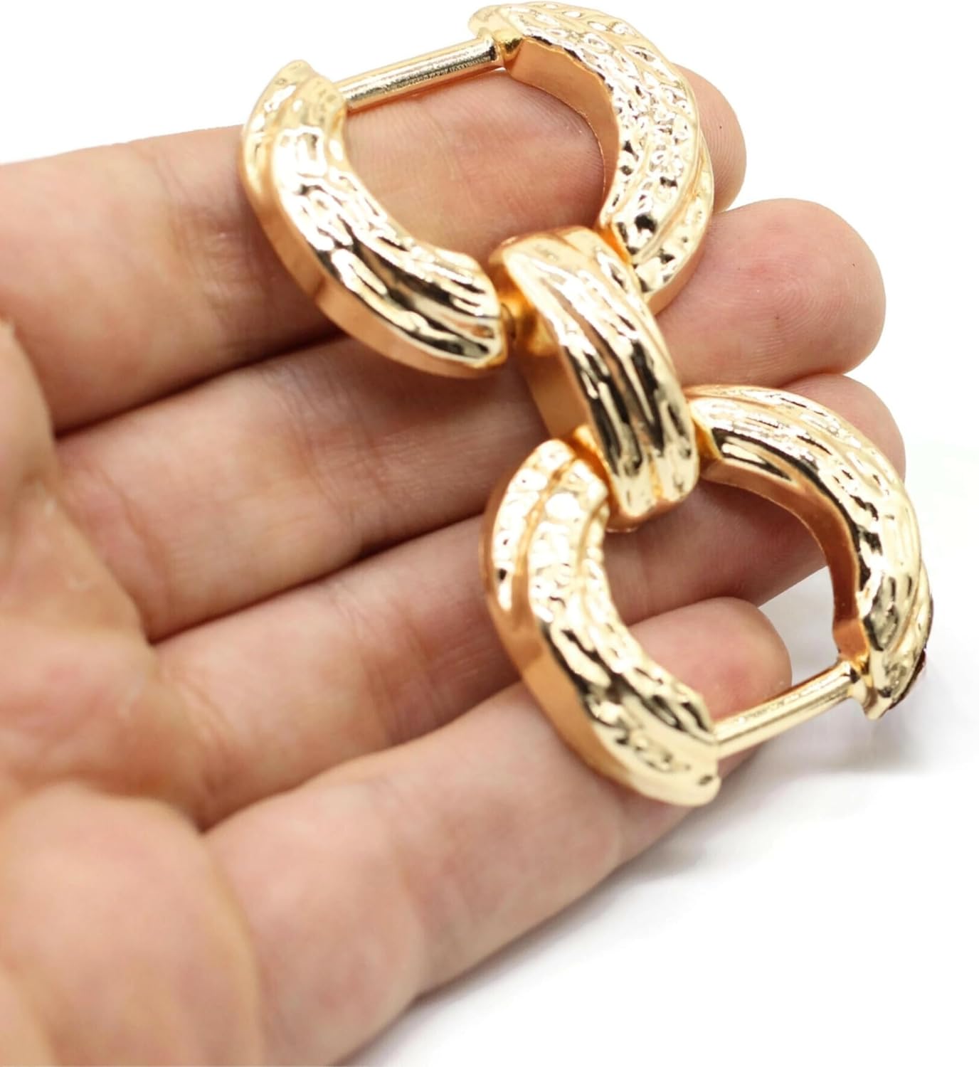 Metal Shoe Buckle - 2.6 Inch (66mm) - 2 Pcs - Gold Metal Shoe Buckle Shoelace Clips Metal Hinged Equestrian Buckles For Craft & Sewing Project BG0802