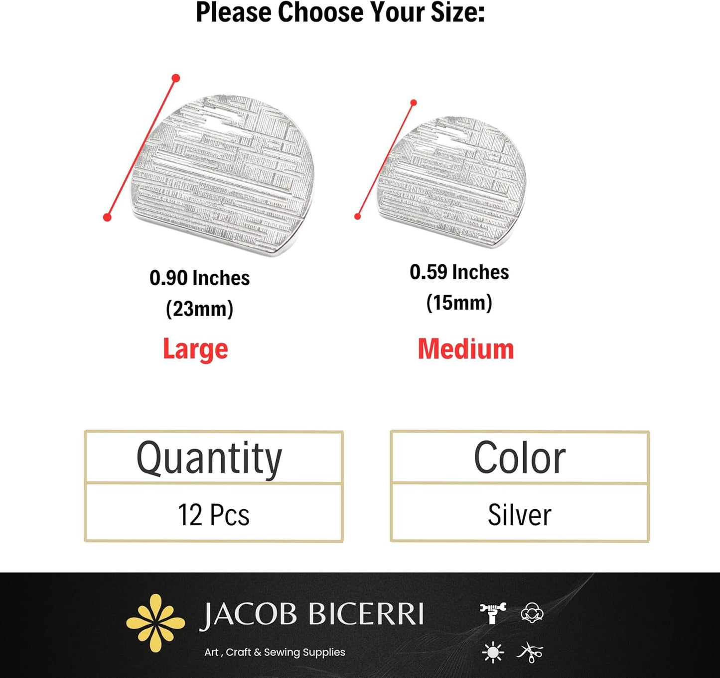 Silver Metal Shank Buttons - 12 Pcs - 2 Size Options - Luxury Striped Round Wave Metal Shank Buttons for Men Women Blazer Coat Uniform Shirt Suit and Jacket Sewing Craft DIY N9302