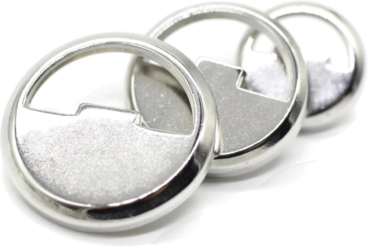 Silver Metal Shank Buttons - 12 Pcs - 3 Size Options - Luxury Flat Round Metal Shank Buttons for Men Women Blazer Coat Uniform Shirt Suit and Jacket Sewing Craft DIY N7001