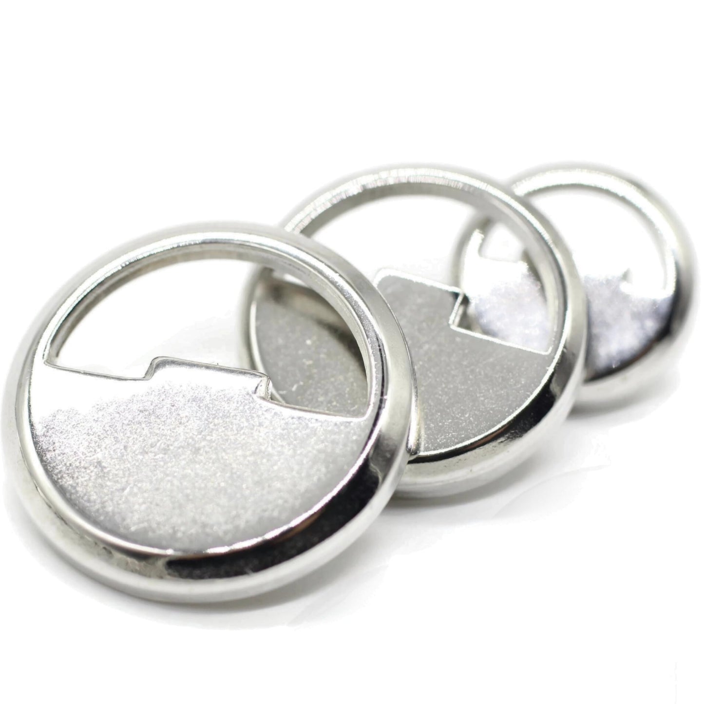 Silver Metal Shank Buttons - 12 Pcs - 3 Size Options - Luxury Flat Round Metal Shank Buttons for Men Women Blazer Coat Uniform Shirt Suit and Jacket Sewing Craft DIY N7001