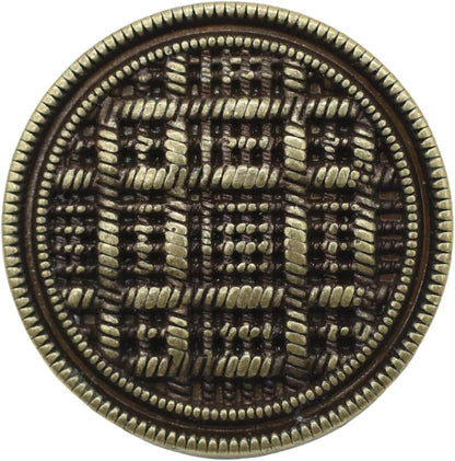 Bronze Metal Shank Buttons - 12 Pcs - 3 Size Options - Weave Round Metal Shank Buttons for Men Women Blazer Coat Uniform Shirt Suit and Jacket Sewing Craft DIY N17203