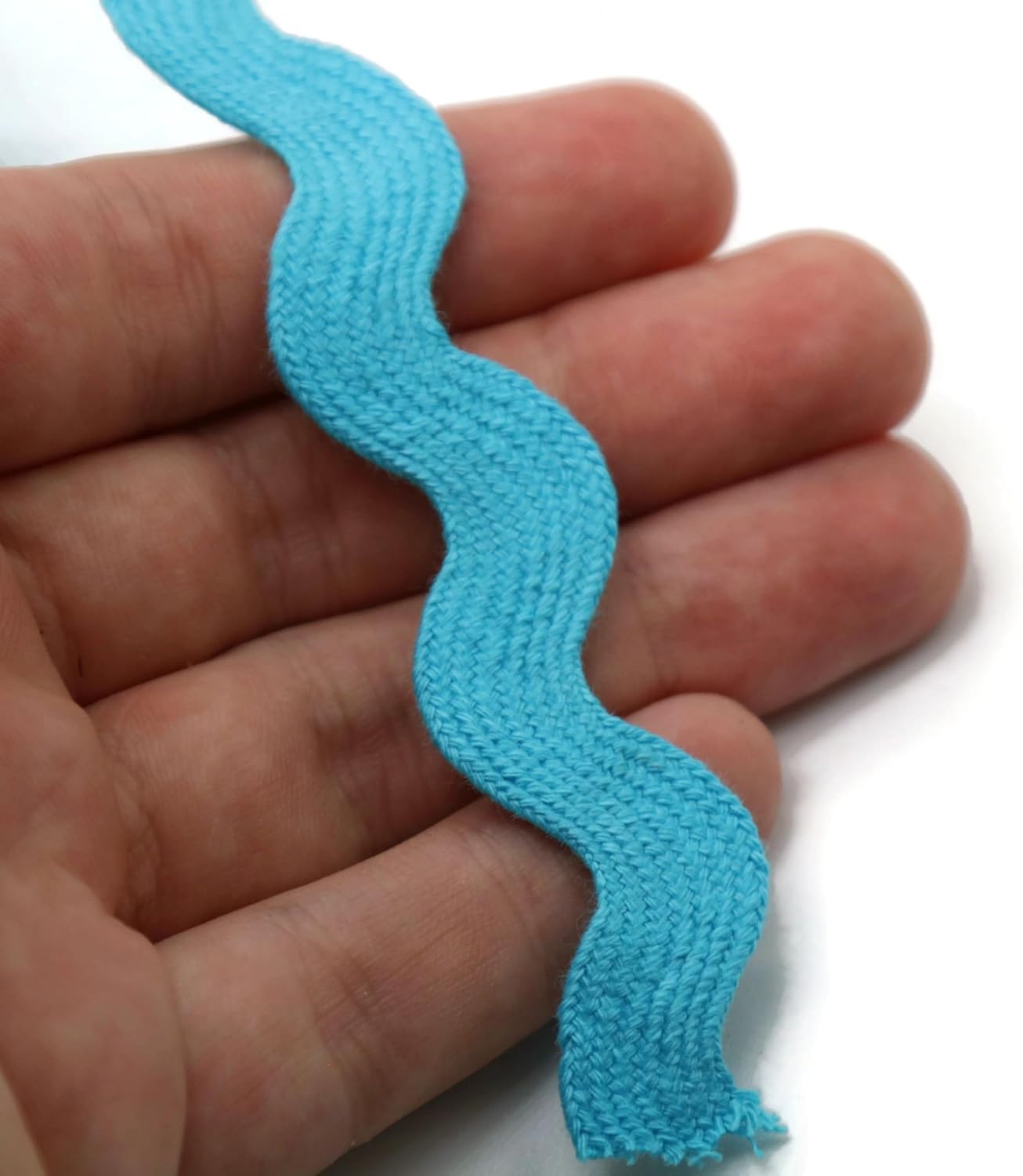 Cotton RIC Rac Trim - 3/4 Inch - 27 Yards - Wave Bending Fringe Trim Cotton Lace Ribbon RIC Rac Trim for Sewing Clothes Gift Wrapping Home Party Decoration CTR0203