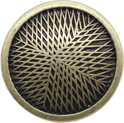 Bronze Metal Shank Buttons - 12 Pcs - 3 Size Options - Luxury Stripeds Round Metal Shank Buttons for Men Women Blazer Coat Uniform Shirt Suit and Jacket Sewing Craft DIY N18203