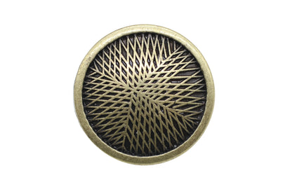 Bronze Metal Shank Buttons - 12 Pcs - 3 Size Options - Luxury Stripeds Round Metal Shank Buttons for Men Women Blazer Coat Uniform Shirt Suit and Jacket Sewing Craft DIY N18203