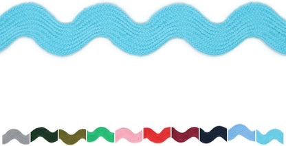Cotton RIC Rac Trim - 3/4 Inch - 27 Yards - Wave Bending Fringe Trim Cotton Lace Ribbon RIC Rac Trim for Sewing Clothes Gift Wrapping Home Party Decoration CTR0203