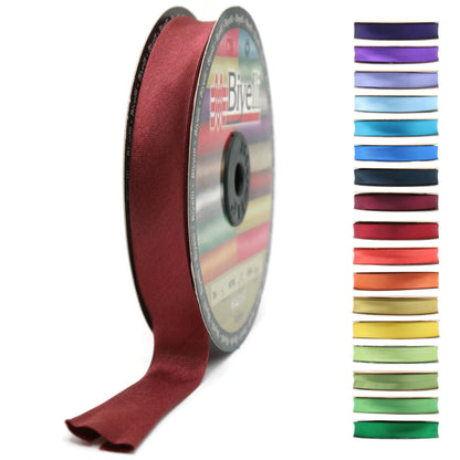 Fold Satin Bias Tape - 99+ Colors - 3/4 Inches Wide - 27 Yards - Fold Satin Binding Bias Ribbon Fabric Piping Bias Binding Tape for Sewing Clothing DIY (84. Dark Brown) BYS84