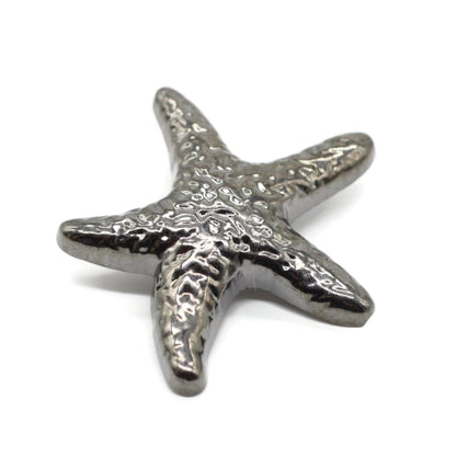 Starfish Silver Metal Shank Buttons - 6 Pcs - Double Large Metal Shank Buttons Sea Star for Men Women Blazer Coat Uniform Shirt Suit and Jacket Sewing Craft DIY N15802