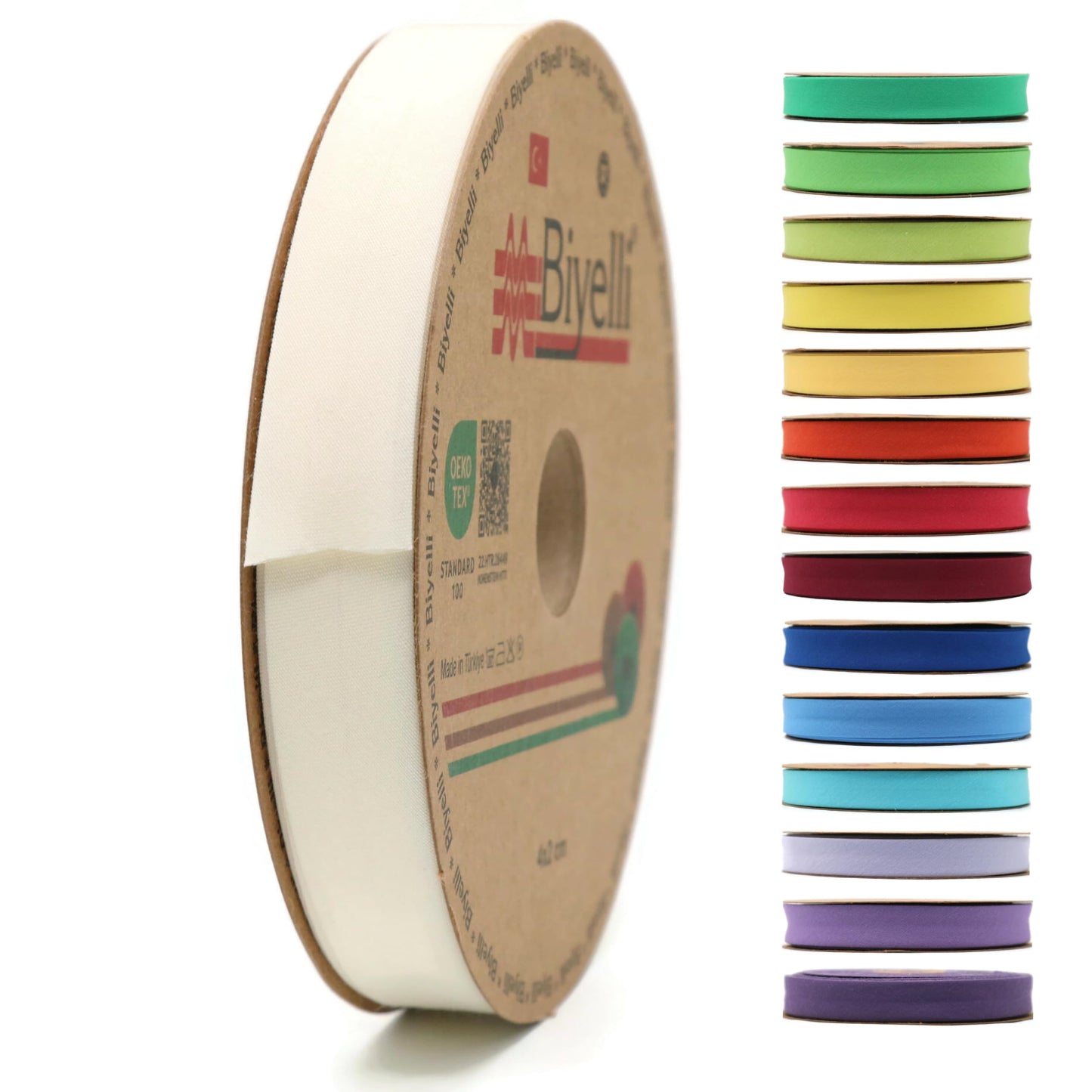 Cotton Fold Bias Tape - 3/4 Inches (20mm) Wide - 27 Yards - 65+ Colors - Single Fold Cotton Fold Bias Binding Tape for Sewing Clothing DIY (29. Silver) D29