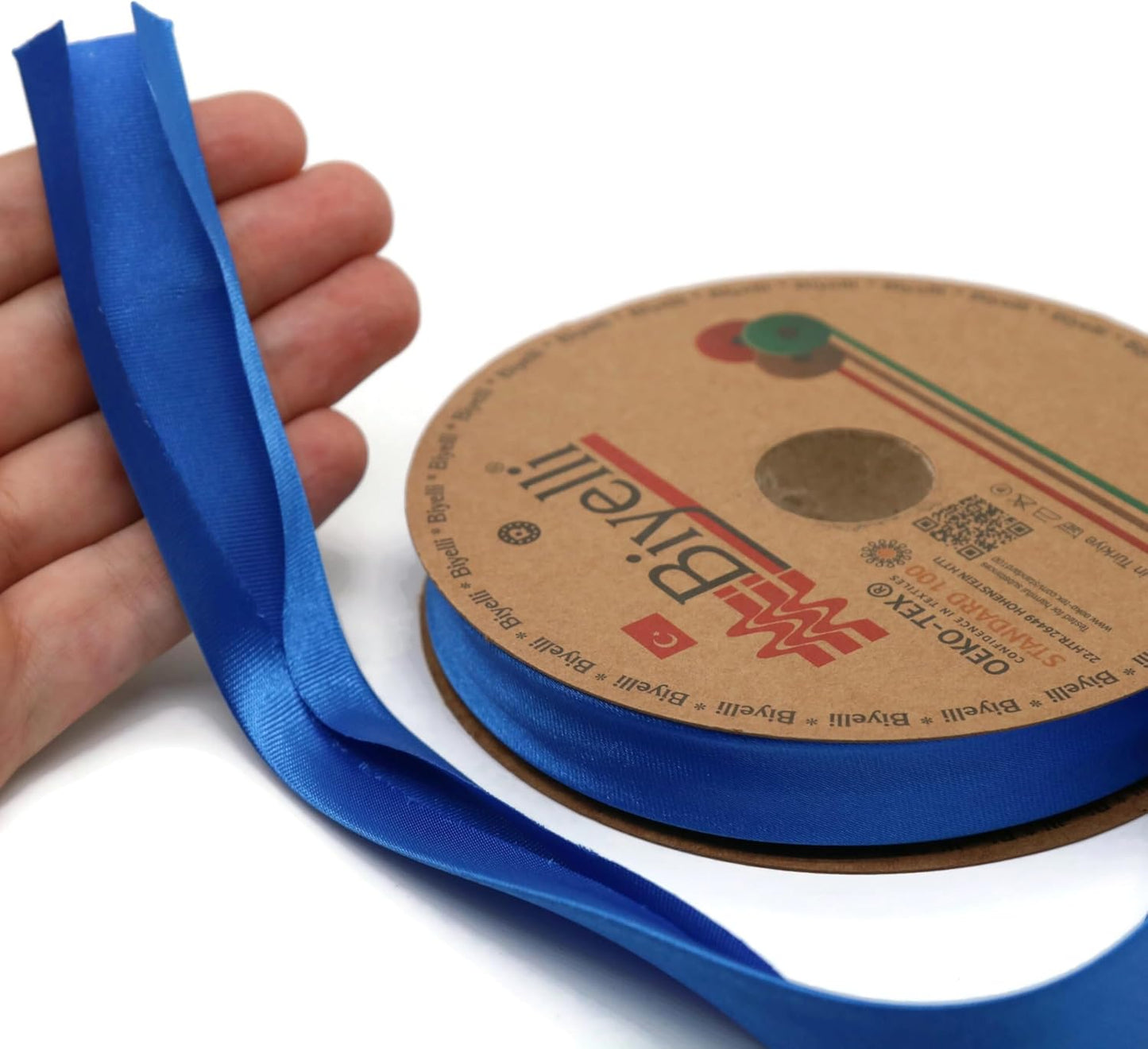 Fold Satin Bias Tape - 99+ Colors - 3/4 Inches Wide - 27 Yards - Fold Satin Binding Bias Ribbon Fabric Piping Bias Binding Tape for Sewing Clothing Navy Blue DIY BYS20