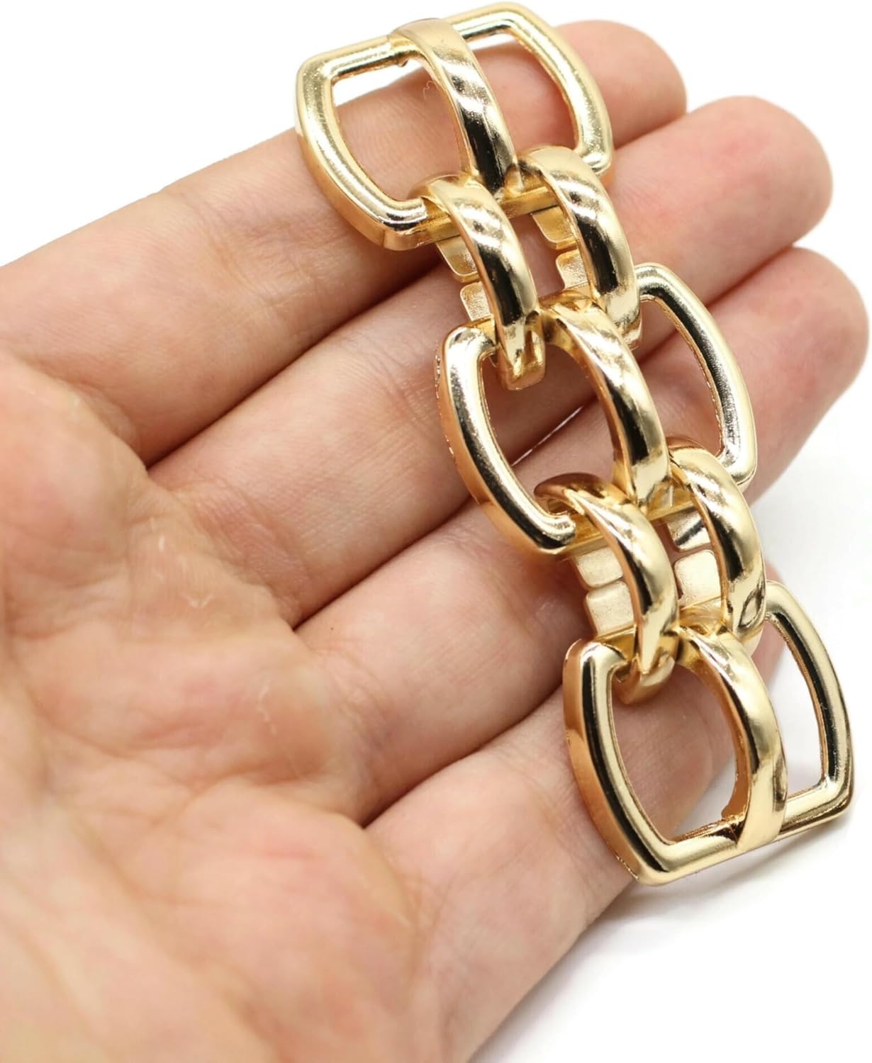 Shoe Buckle - 3.3 Inch (85mm) - 2 Pcs - Gold Metal Shoe Buckle Shoelace Clips Metal Hinged Equestrian Buckles For Craft & Sewing Project BG0102