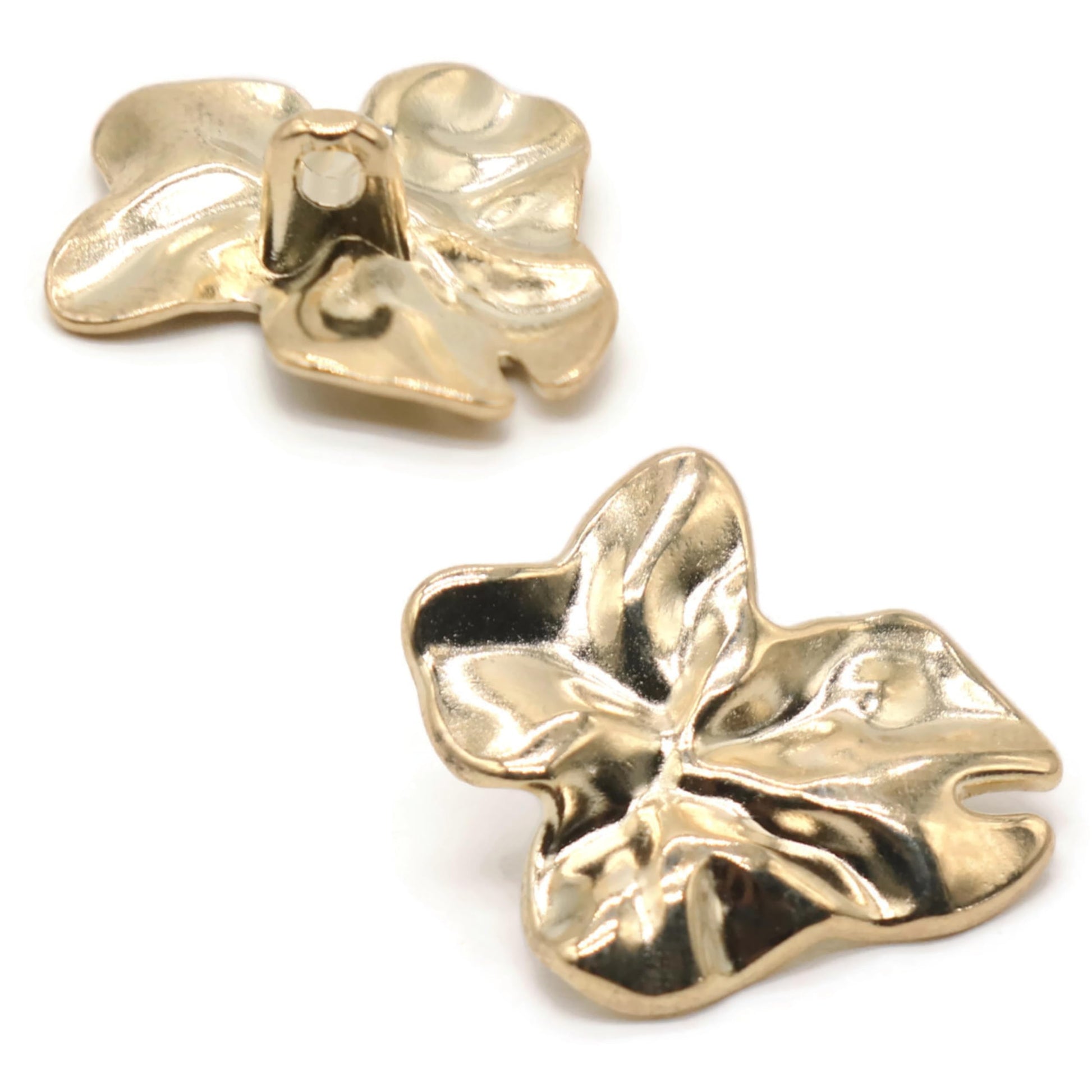 Wrinkle Gold Metal Shank Buttons - 12 Pcs - 3 Size Options - Luxury Wave Wrinkle Irregular Wave Metal Shank Buttons for Men Women Blazer Coat Uniform Shirt Suit and Jacket Sewing Craft DIY E0703