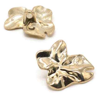 Wrinkle Gold Metal Shank Buttons - 12 Pcs - 3 Size Options - Luxury Wave Wrinkle Irregular Wave Metal Shank Buttons for Men Women Blazer Coat Uniform Shirt Suit and Jacket Sewing Craft DIY E0703