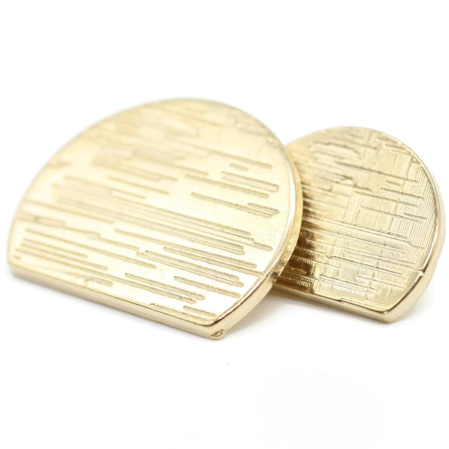 Gold Metal Shank Buttons - 12 Pcs - 2 Size Options - Luxury Striped Round Metal Shank Buttons for Men Women Blazer Coat Uniform Shirt Suit and Jacket Sewing Craft DIY N0502