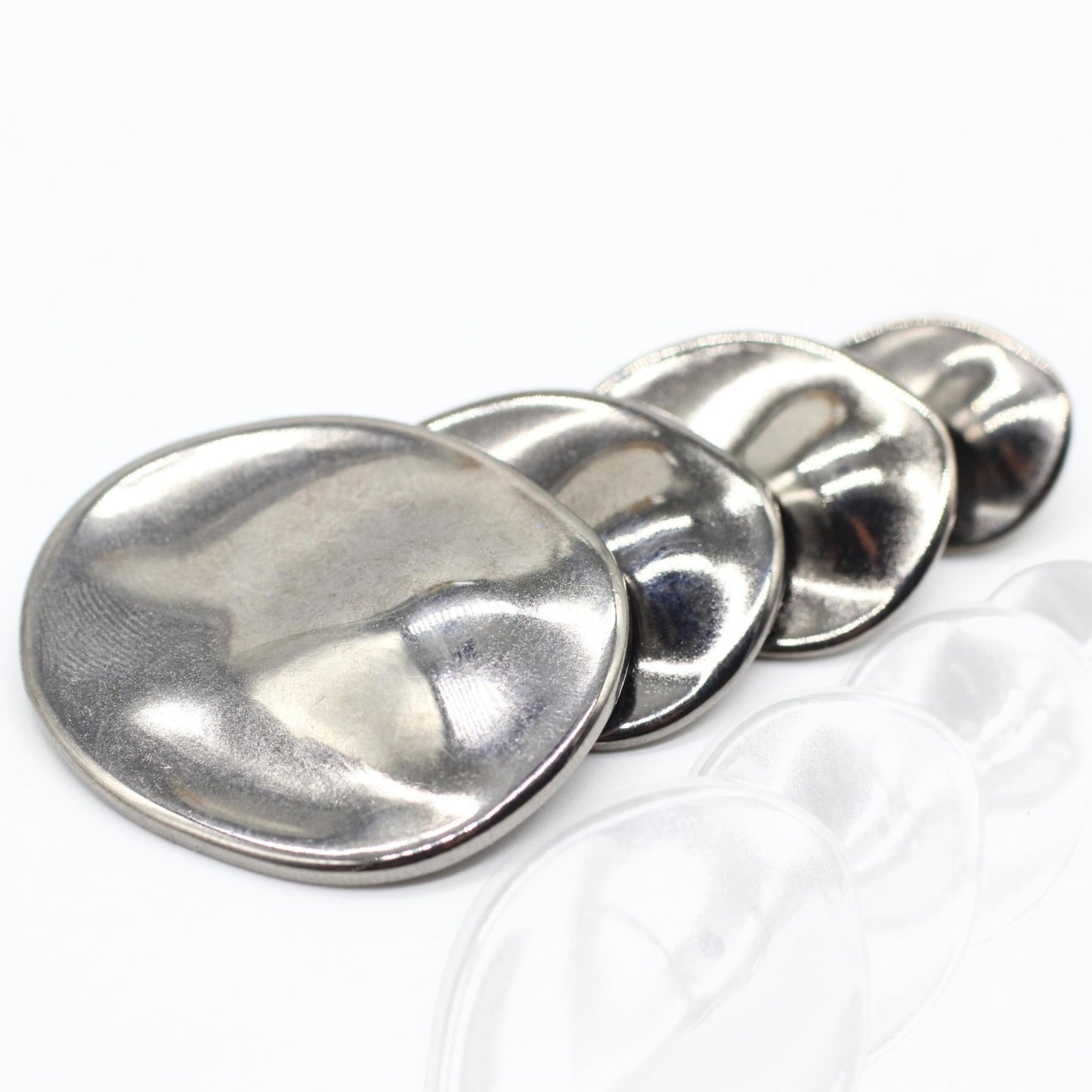 Antique Silver Metal Shank Buttons - 12 Pcs - 4 Size Options - Luxury Wrinkle Round Wave Metal Shank Buttons for Men Women Blazer Coat Uniform Shirt Suit and Jacket Sewing Craft DIY G2263…