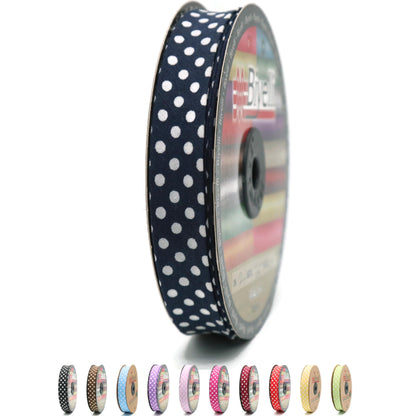 Cotton Fold Bias Binding Tape - 3/4 Inches (20mm) Wide - 27 Yards - Polka Dots Single Fold Cotton Fold Bias Binding Tape for Sewing Clothing DIY Purple A18