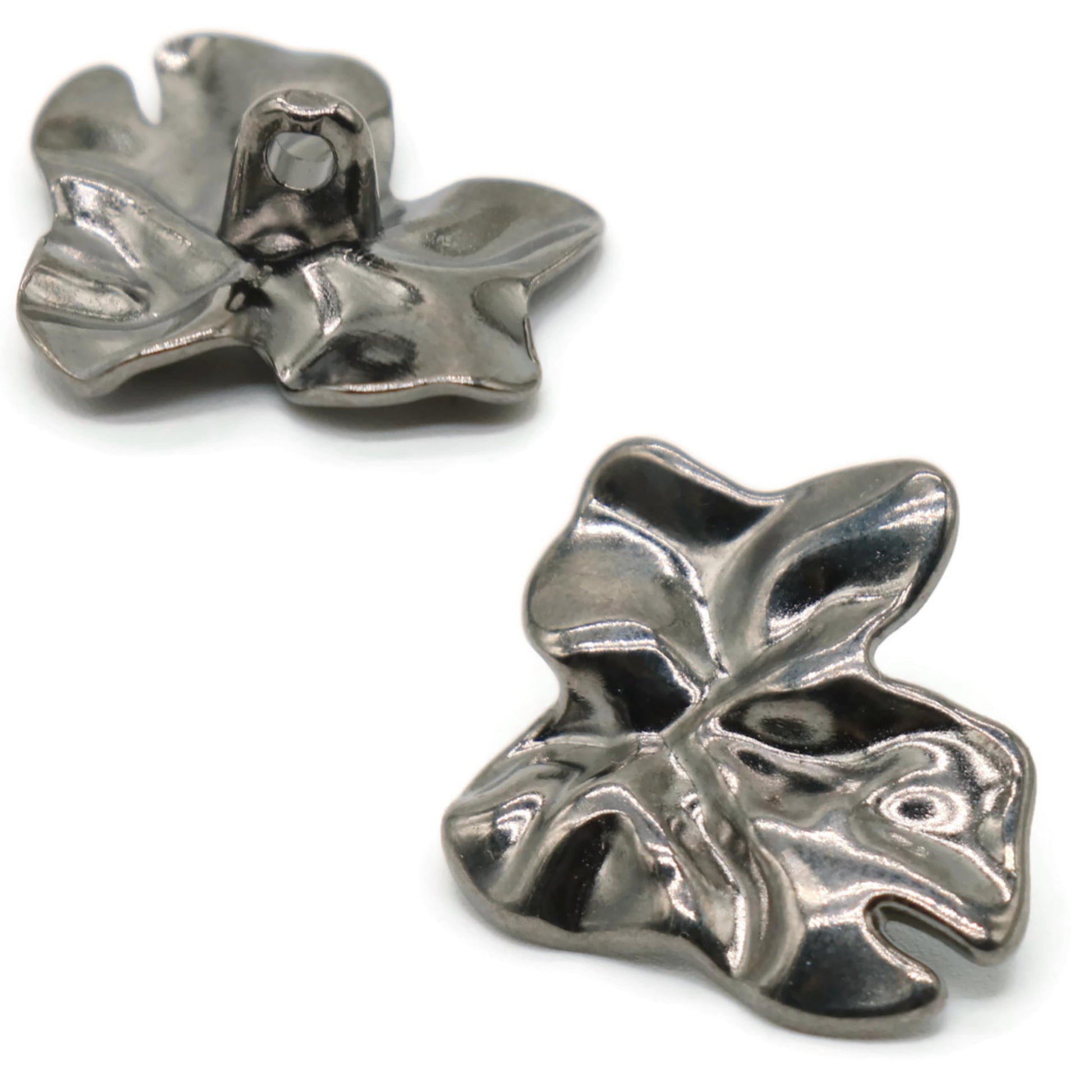 Wrinkle Silver Metal Shank Buttons - 12 Pcs - 3 Size Options - Luxury Wave Wrinkle Irregular Wave Metal Shank Buttons for Men Women Blazer Coat Uniform Shirt Suit and Jacket Sewing Craft DIY E0803