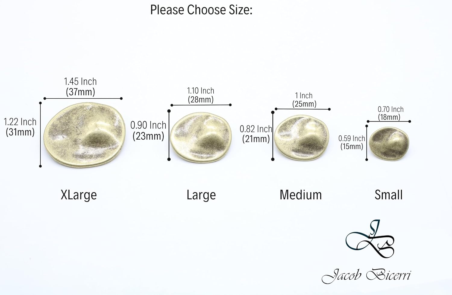 Antique Bronze Metal Shank Buttons - 12 Pcs - 4 Size Options - Luxury Wrinkle Round Wave Metal Shank Buttons for Men Women Blazer Coat Uniform Shirt Suit and Jacket Sewing Craft DIY G2273…