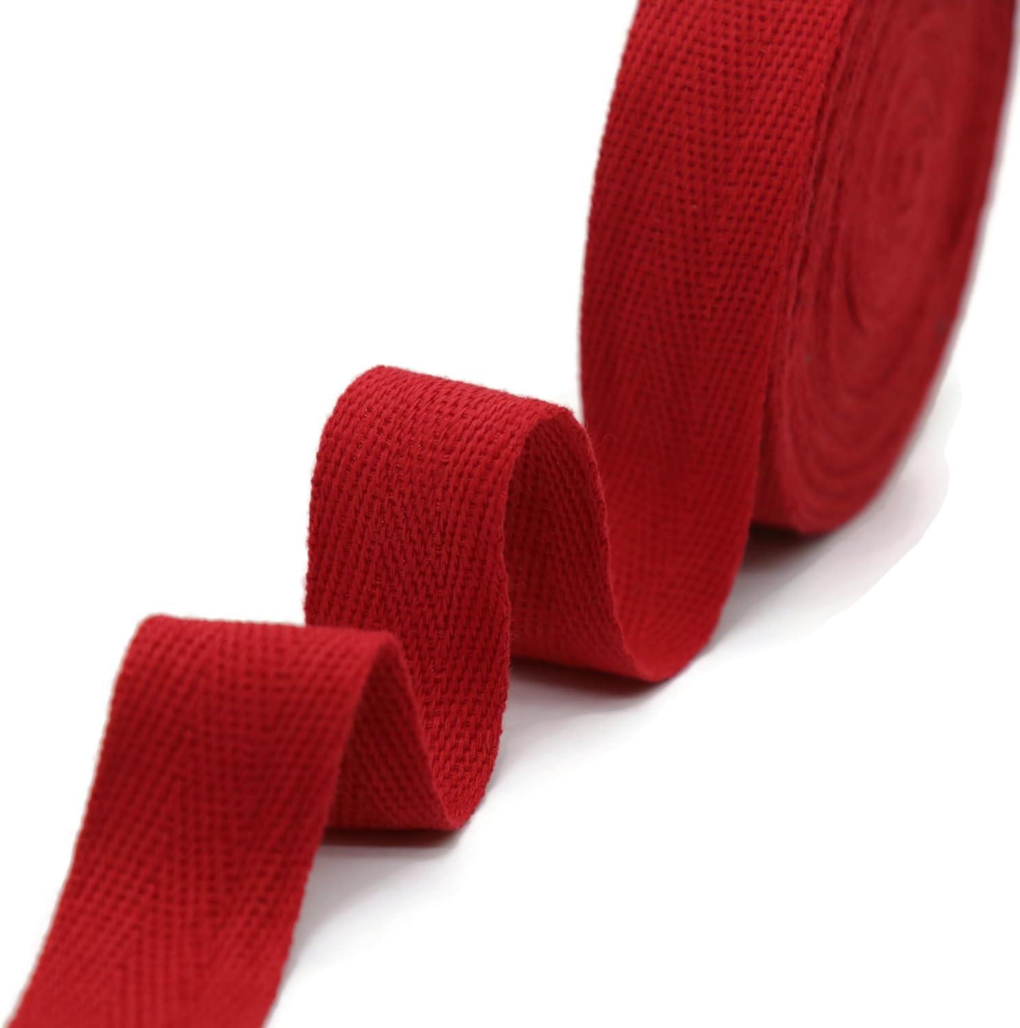 1" & 1.18" & 1.5'' & 2" Cotton Twill Tape - 10 Yards - 50+ Colors -%100 Natural Cotton 1 Inch 1.5 Inch 2 Inch Herringbone Bias Binding Cotton Tape Trim for Sewing Wrapping Craft DIY 10172 (AppleRed)…