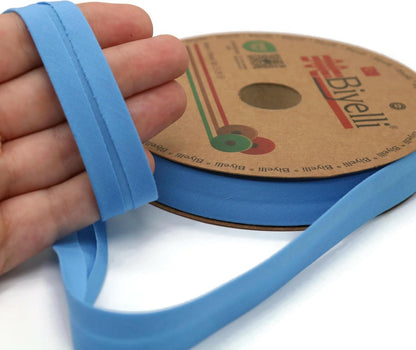 Cotton Fold Bias Tape - 3/4 Inches (20mm) Wide - 27 Yards - 65+ Colors - Single Fold Cotton Fold Bias Binding Tape for Sewing Clothing DIY (60. Admiral Blue) D60