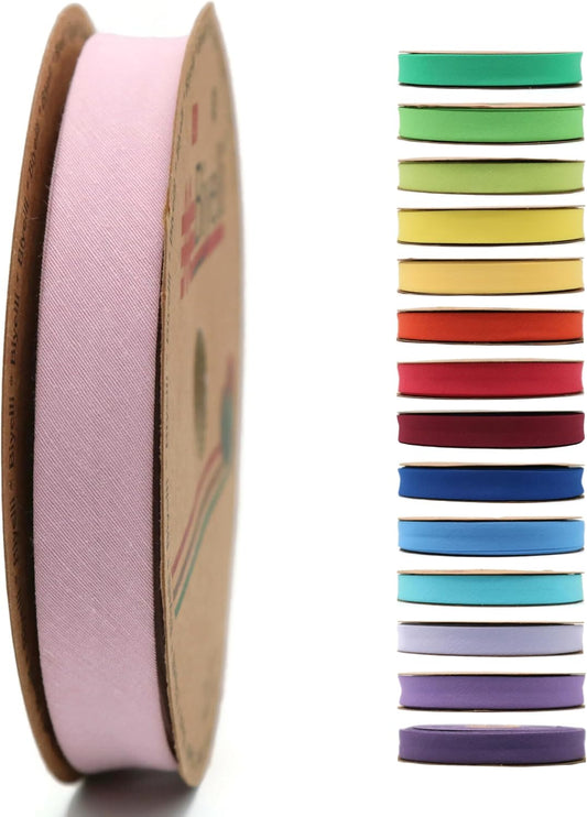 Cotton Fold Bias Tape - 3/4 Inches (20mm) Wide - 27 Yards - 65+ Colors - Single Fold Cotton Fold Bias Binding Tape for Sewing Clothing DIY (28. Memphis Belle) D28