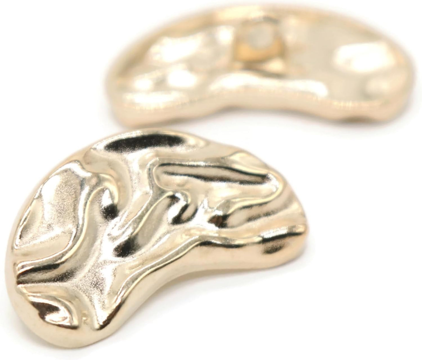 12 Pcs Irregular Gold Metal Shank Buttons for Coat, Blazer, Dress, and Craft – Lightweight Textured Sewing Buttons Set E09S