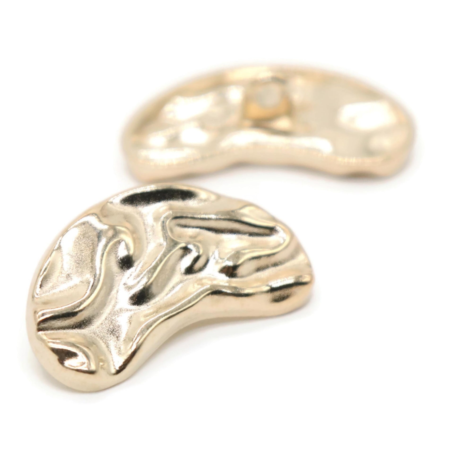 12 Pcs Irregular Gold Metal Shank Buttons for Coat, Blazer, Dress, and Craft – Lightweight Textured Sewing Buttons Set E09S