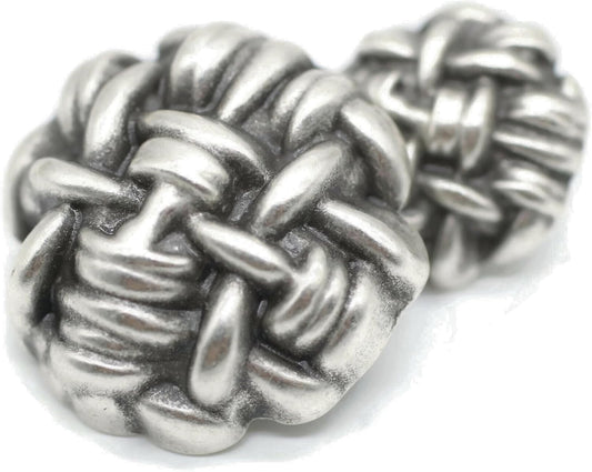 Antique Silver Metal Buttons - 12 Pcs - 2 Size Options - Wrinkle Round Metal Shank Buttons Vintage for Men Women Blazer Coat Uniform Shirt Suit and Jacket Sewing Craft DIY N14001