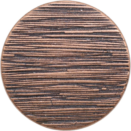Antique Copper Metal Shank Buttons - 12 Pcs - 4 Size Options - Striped Round Metal Shank Buttons Vintage for Men Women Blazer Coat Uniform Shirt Suit and Jacket Sewing Craft DIY N22403