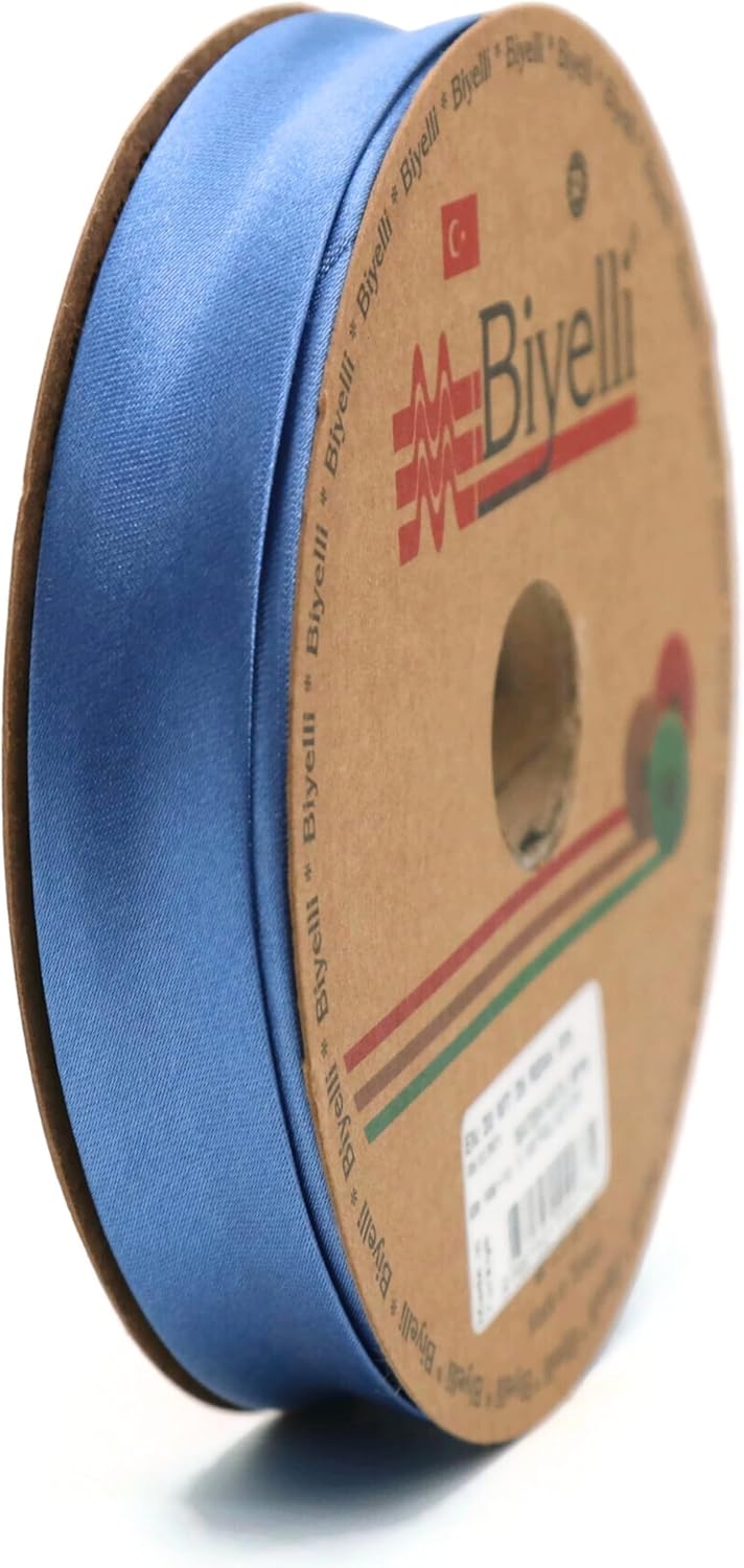 Fold Satin Bias Tape - 99+ Colors - 3/4 Inches Wide - 27 Yards - Fold Satin Binding Bias Ribbon Fabric Piping Bias Binding Tape for Sewing Clothing DIY BYS78